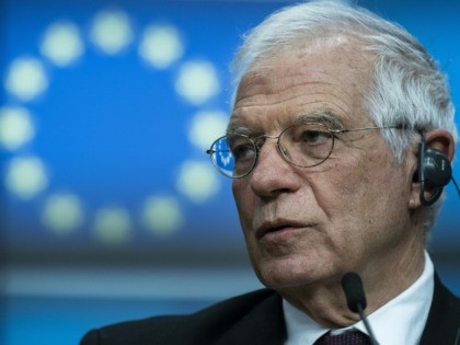 High Representative of the Union for Foreign Affairs and Security Policy Josep Borrell speaks during a press conference after the EU foreign ministers meeting at the Europa building in Brussels on January 20, 2020. (Photo by Kenzo TRIBOUILLARD / AFP) (Photo by KENZO TRIBOUILLARD/AFP via Getty Images)