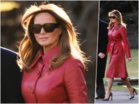 Fashion Notes: Melania Trump Is the Queen of Hearts in Leather Trench