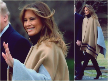 First Lady Melania Trump departed the White House alongside President …
