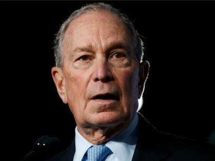Democratic presidential candidate and former New York City Mayor Mike Bloomberg speaks dur