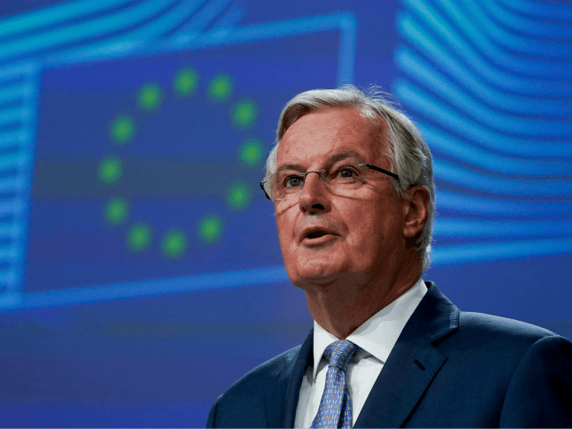 EU Brexit negotiator Michel Barnier gives a press conference on negotiations with UK on on