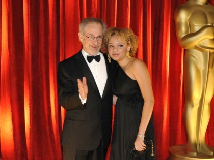 Steven Spielberg and daughter Mikaela George Spielberg arrive at the 81st Academy Awards S