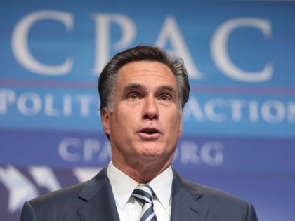 Former Massachusetts Gov. Mitt Romney speaks to attendees of the 37th Annual Conservative Political Action Conference (CPAC) on February 18, 2010 in Washington, DC. Romney was introduced Sen. Scott Brown (R-MA). (Photo by Robert Giroux/Getty Images)
