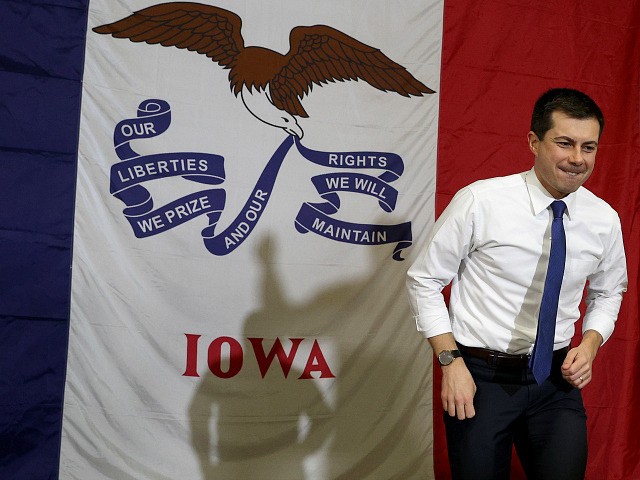 CORALVILLE, IOWA - FEBRUARY 02: Democratic presidential candidate former South Bend, India