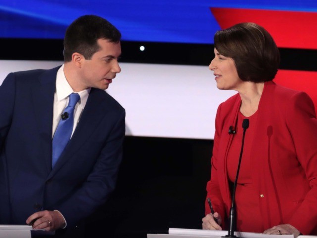 Pete Buttigieg and Amy Klobuchar (Scott Olson / Getty)