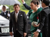 OKYO, JAPAN - OCTOBER 22: Philippines President, Rodrigo Duterte, arrives to attend the Enthronement Ceremony Of Emperor Naruhito of Japan at the Imperial Palace on October 22, 2019 in Tokyo, Japan. (Photo by Carl Court/Getty Images)
