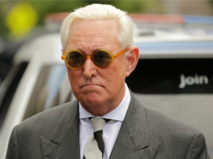 Roger Stone, former adviser to U.S. President Donald Trump, leaves the E. Barrett Prettyman United States Court House May 30, 2019 in Washington, DC. Lawyers asked a judge to dismiss the charges of obstruction, lying and witness tampering against Stone that stem from Special Counsel Robert Mueller's investigation into Russian …