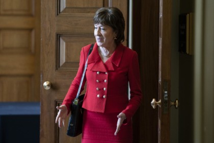 WASHINGTON, DC - FEBRUARY 4: Senator Susan Collins (R-ME) departs a Senate policy lunch at the U.S. Capitol on February 4, 2020 in Washington, DC. The Senate heard closing arguments yesterday after voting to block witnesses from appearing in the impeachment trial. The final vote is expected on Wednesday. (Photo …