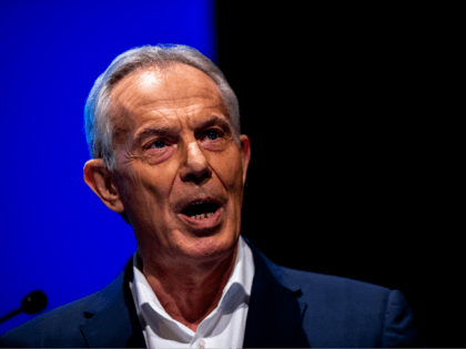 LONDON, ENGLAND - DECEMBER 06: Former Prime Minster Tony Blair speaks at a "Vote for a Final Say" rally about Brexit and the upcoming general election on December 6, 2019 in London, England. Former Prime ministers Tony Blair and John Major were joined by other political figures including Michael Heseltine, …