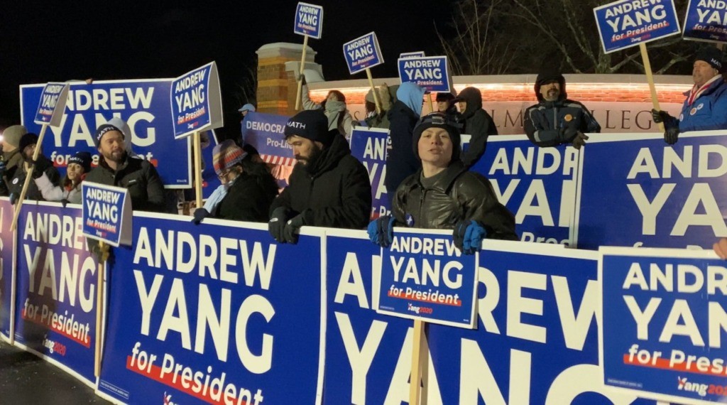 Andrew Yang supporters in NH