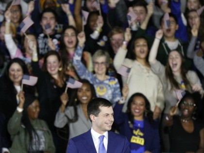 DES MOINES, IOWA - FEBRUARY 03: Democratic presidential candidate former South Bend, Indiana Mayor Pete Buttigieg addresses supporters during his caucus night watch party on February 03, 2020 in Des Moines, Iowa. Iowa is the first contest in the 2020 presidential nominating process with the candidates then moving on to …