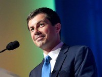NEW ORLEANS, LOUISIANA - JULY 07: Mayor Pete Buttigieg speaks on stage at 2019 ESSENCE Festival Presented By Coca-Cola at Ernest N. Morial Convention Center on July 07, 2019 in New Orleans, Louisiana. (Photo by Paras Griffin/Getty Images for ESSENCE)