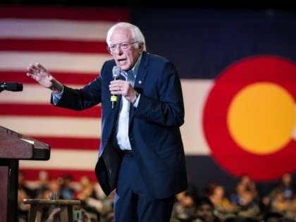 DENVER, CO - FEBRUARY 16: Democratic presidential candidate Sen. Bernie Sanders (I-VT) spe