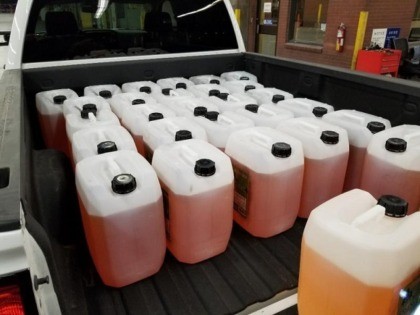 CBP officers seized more than 1,500 pounds of liquid methamphetamine at an El Paso Sector