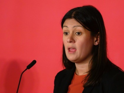 CARDIFF, WALES - FEBRUARY 02: Lisa Nandy speaks at the Labour Leadership Hustings at Cardiff City Hall on February 2, 2020 in Cardiff, Wales. Keir Starmer, Rebecca Long-Bailey, Emily Thornberry and Lisa Nandy are vying to replace Labour leader Jeremy Corbyn, who offered to step down following his party's loss …