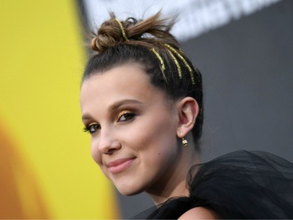 English actress Millie Bobby Brown arrives to attend the world premiere of "Godzilla: