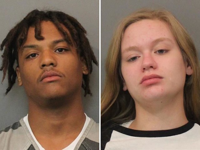 Mugshots of Kyren Gregory Perry-Jones, 23, and Cailyn Marie Smith, 18.
