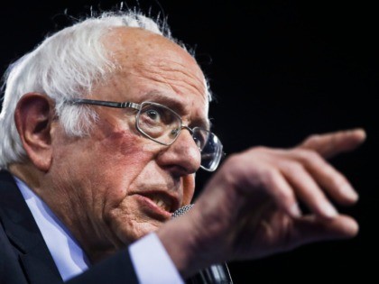 Democratic presidential candidate Sen. Bernie Sanders, I-Vt., speaks at the McIntyre-Shahe