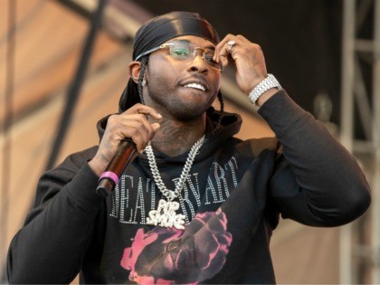 American rapper Pop Smoke performs during the Astroworld Festival at NRG Stadium on Novemb