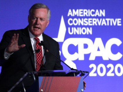 NATIONAL HARBOR, MARYLAND - FEBRUARY 26: U.S. Rep. Mark Meadows (R-NC) speaks during the CPAC Direct Action Training at the annual Conservative Political Action Conference at Gaylord National Resort & Convention Center February 26, 2020 in National Harbor, Maryland. U.S. President Donald Trump is expected to address the annual event …