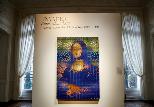 Rubik's Cube "Mona Lisa" goes on sale in Paris