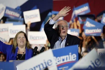 Election 2020 Bernie Sanders Bernie Sanders, Jane Sanders Democratic presidential candidate Sen. Bernie Sanders, I Vt., right, with his wife Jane, speaks during a campaign event in San Antonio, Saturday, Feb. 22, 2020. (AP Photo/Eric Gay) The Associated Press