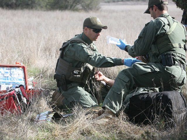 Border Patrol EMT training exercise.