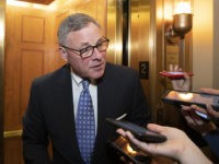 Sen. Richard Burr, R-N.C., speaks with reporters on Capitol Hill, Tuesday, Feb. 4, 2020 in Washington. (AP Photo/Alex Brandon)