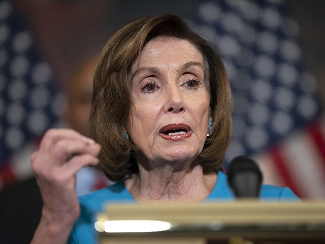 Speaker of the House Nancy Pelosi, D-Calif., talks about the need for a bigger federal role in school construction, on Capitol Hill in Washington, Tuesday, March 3, 2020. (AP Photo/J. Scott Applewhite)