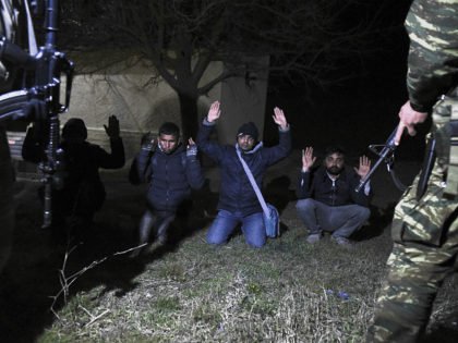 Greek Army arrest migrants in the village of Kastanies, Evros region, near the Greek-Turki