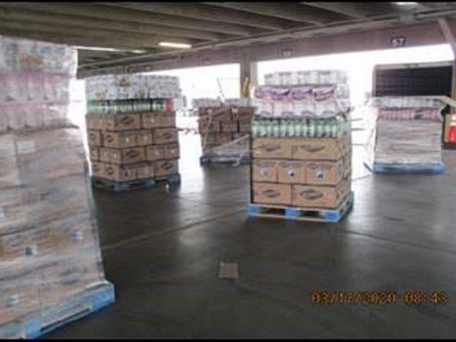 CBP officers in El Paso seized a load of fake cleaning products being imported into U.S. (CBP Security Video Image)