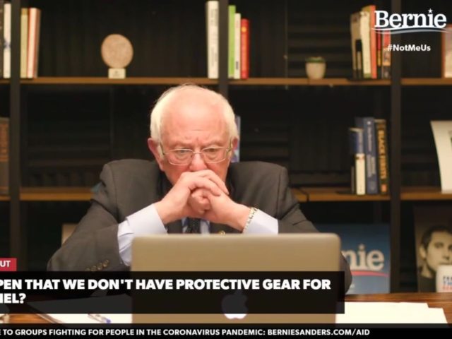 Bernie Sanders touches face (Screenshot / YouTube)