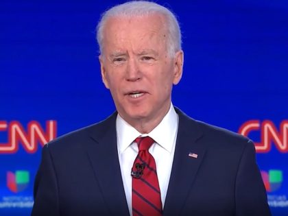 Joe Biden during 3/15/2020 CNN Democratic debate