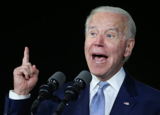 LOS ANGELES, CALIFORNIA - MARCH 03: Democratic presidential candidate former Vice President Joe Biden speaks at a Super Tuesday campaign event at Baldwin Hills Recreation Center on March 3, 2020 in Los Angeles, California. After his make-or-break victory in South Carolina, Biden has continued to do well in the Super …