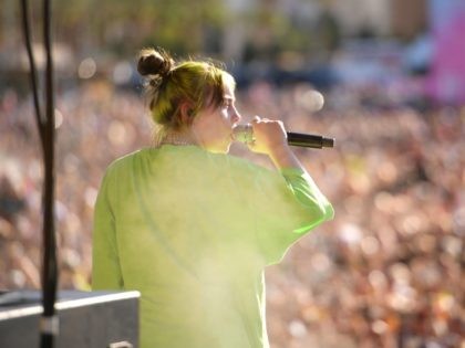 LAS VEGAS, NEVADA - SEPTEMBER 21: Billie Eilish performs onstage during the Daytime Stage