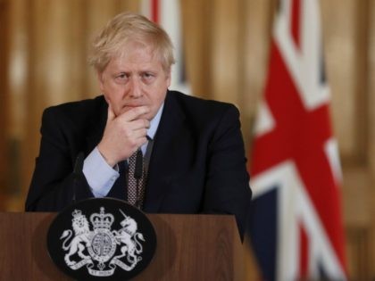 LONDON, ENGLAND - MARCH 03: Britain's Prime Minister Boris Johnson during a press conferen