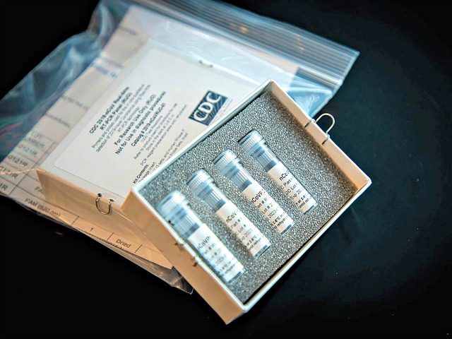 This undated photo provided by U.S. Centers for Disease Control and Prevention shows CDCâ€™s laboratory test kit for the new coronavirus. (CDC via AP)