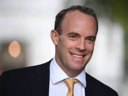 LONDON, ENGLAND - OCTOBER 22: Britain's Foreign Secretary and First Secretary of State Dominic Raab arrives in Downing Street on October 22, 2019 in London, England. Prime Minister Boris Johnson published his Withdrawal Agreement Bill last night and will today attempt to keep to his Brexit schedule as he aims …