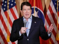 Former U.S. Ambassador to Japan Bill Hagerty campaigns for the U.S. Senate Tuesday, Jan. 28, 2020, in Gallatin, Tenn. (AP Photo/Mark Humphrey)