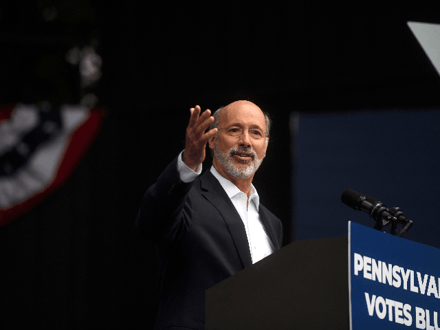 Pennsylvania Governor Tom Wolf addresses supporters before former President Barack Obama speaks during a campaign rally for statewide Democratic candidates on September 21, 2018 in Philadelphia, Pennsylvania. Midterm election day is November 6th. (Photo by Mark Makela/Getty Images)