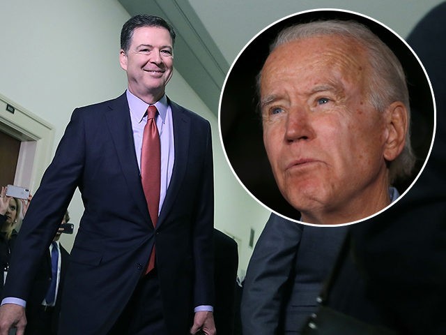 (INSET: Joe Biden) WASHINGTON, DC - DECEMBER 17: Former Federal Bureau of Investigation Di