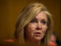 WASHINGTON, DC - FEBRUARY 05: Sen. Marsha Blackburn (R-TN) speaks during a Senate Judiciary confirmation hearing for Aditya Bamzai and Travis LeBlanc to be members of the Privacy and Civil Liberties Oversight Board on Capitol Hill on February 5, 2019 in Washington, DC. (Photo by Zach Gibson/Getty Images)