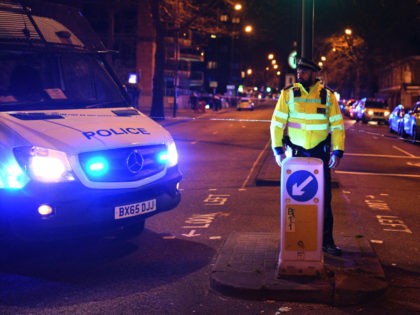 LONDON, ENGLAND - MARCH 28: Police Officers cordon off Regents Park Mosque following a nea