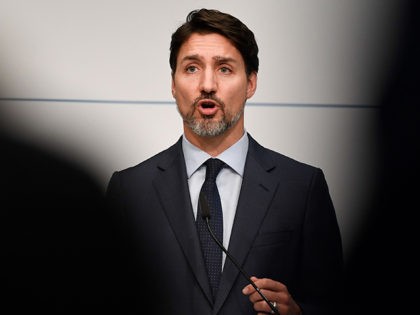 Canada's Prime Minister Justin Trudeau addresses a press conference at the 56th Munich Sec