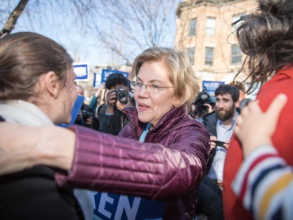 CAMBRIDGE, MA - MARCH 03: Democratic presidential candidate Sen. Elizabeth Warren (D-MA) g