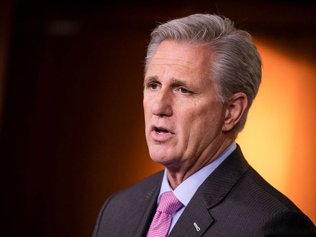 WASHINGTON, DC - MARCH 05: House Minority Leader Kevin McCarthy (R-CA) holds his weekly press conference on Capitol Hill on March 5, 2020 in Washington, DC. (Photo by Samuel Corum/Getty Images)