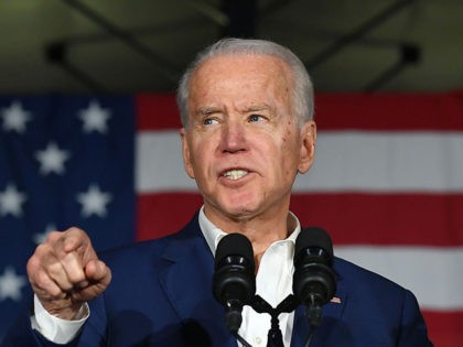 Democratic presidential candidate Joe Biden speaks during a rally at Tougaloo College in Tougaloo, Mississippi on March 8, 2020. (Photo by MANDEL NGAN / AFP) (Photo by MANDEL NGAN/AFP via Getty Images)
