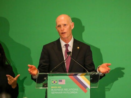 Florida Senator Rick Scott(R-FL), speaks at the Brazil-USA Business Relations Seminar in F