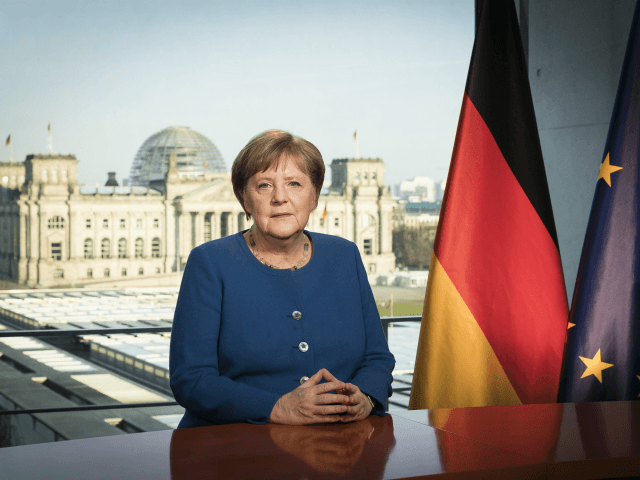 BERLIN, GERMANY - MARCH 18: In this handout photo provided by the German Government Press