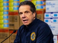 NEW YORK, NY - MARCH 24: New York Governor Andrew Cuomo speaks to the media at the Javits Convention Center which is being turned into a hospital to help fight coronavirus cases on March 24, 2020 in New York City. New York City has about a third of the nation’s …